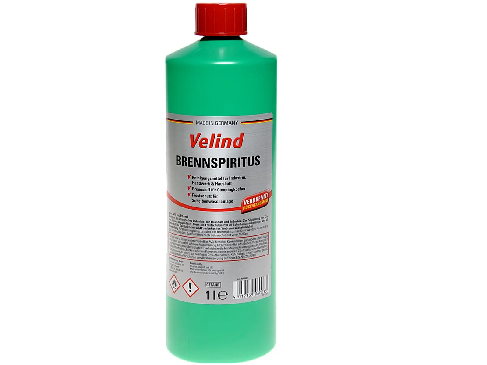 VELIND Brennspiritus 1 Ltr. Kindersicherung   VE12