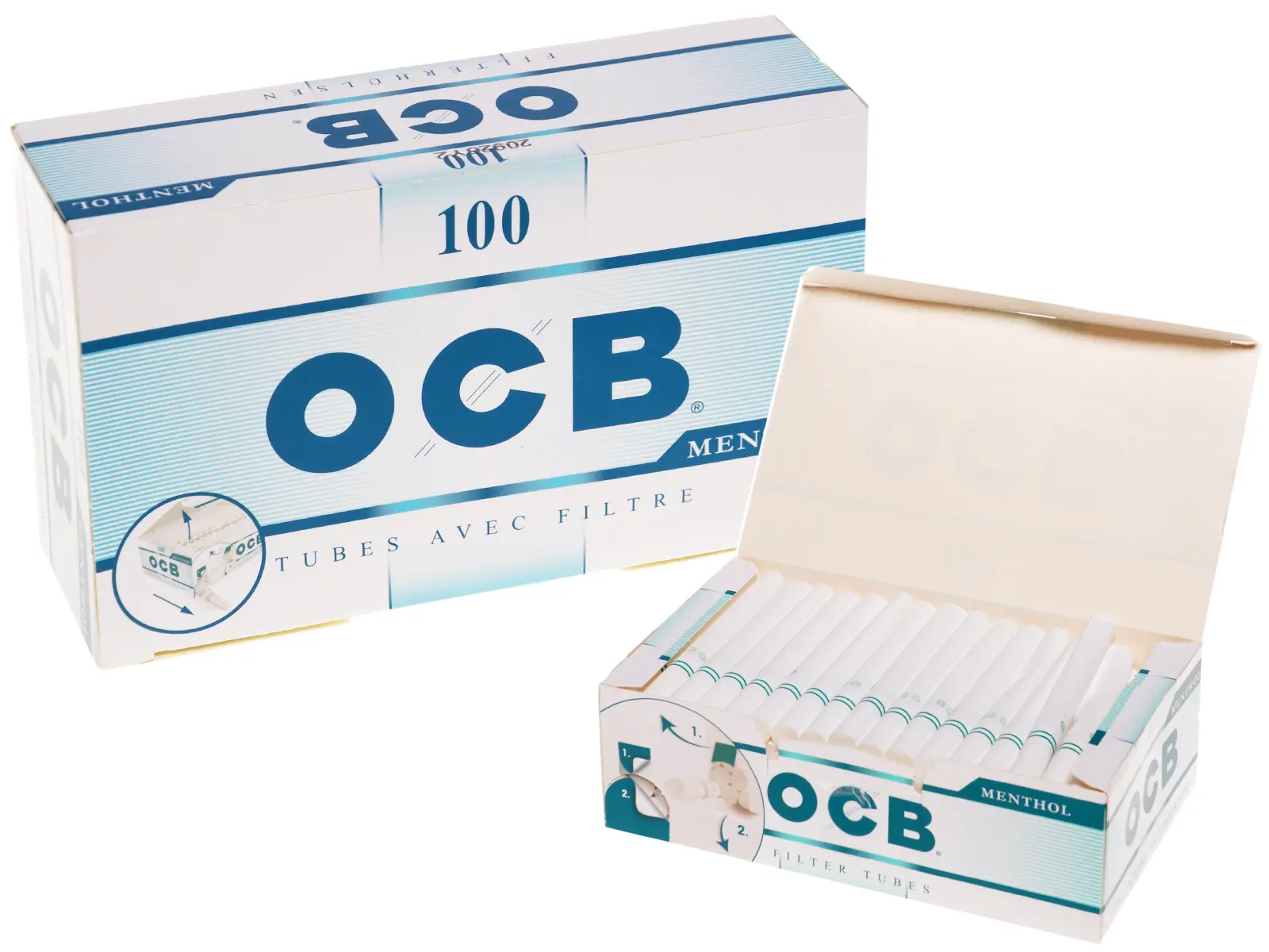 OCB Filterhülsen Menthol 100er-Box, VE x5