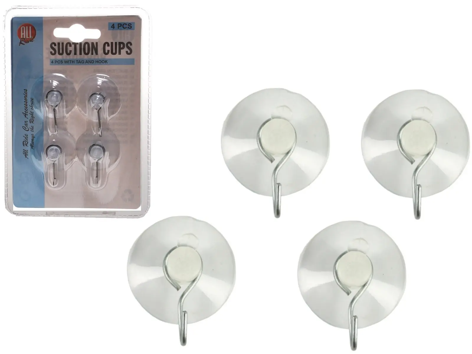 Sauger ALL Ride mit Haken auf Blister 4erSet