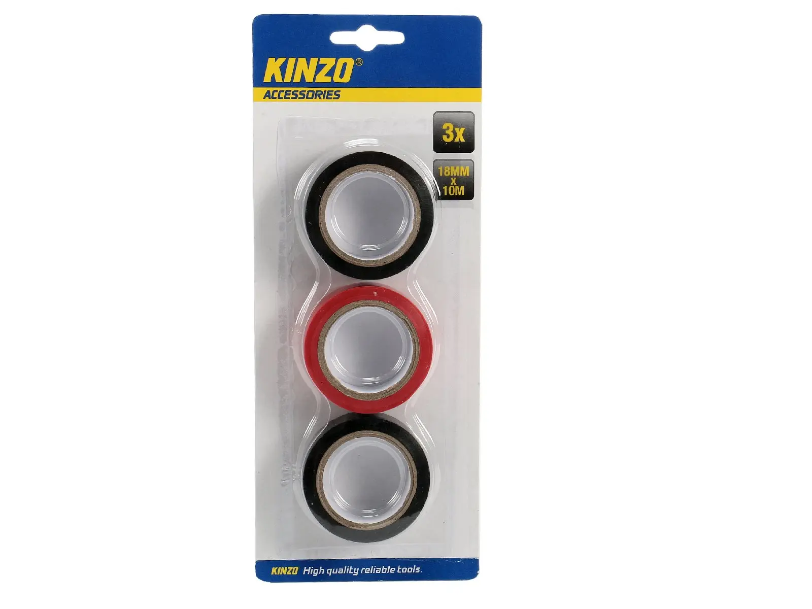 KINZO PVC- Band, 10m x 18mm, 3teilig